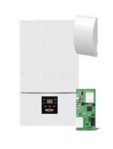 Wolf Комплект Газовый наст. котёл CGG-3K-28 с датчиком температуры, модулем Link Home и дымоходом